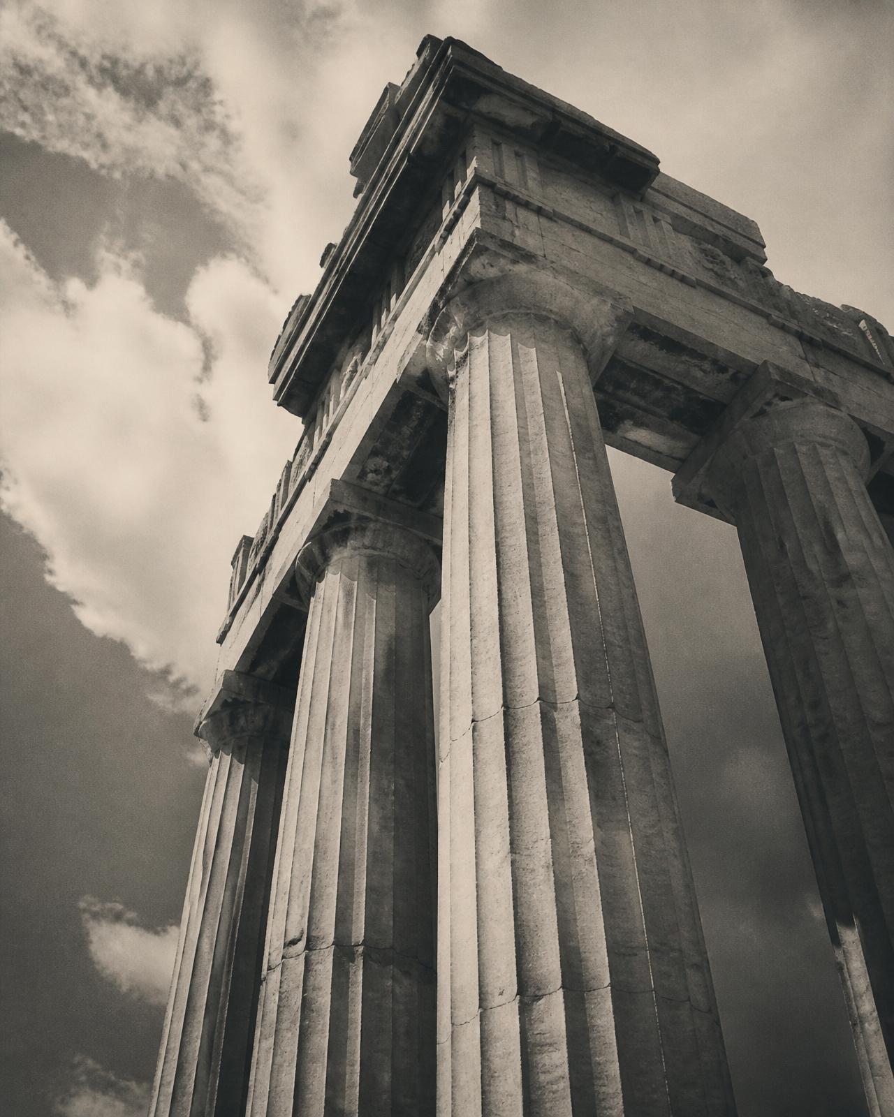 Classical marble columns